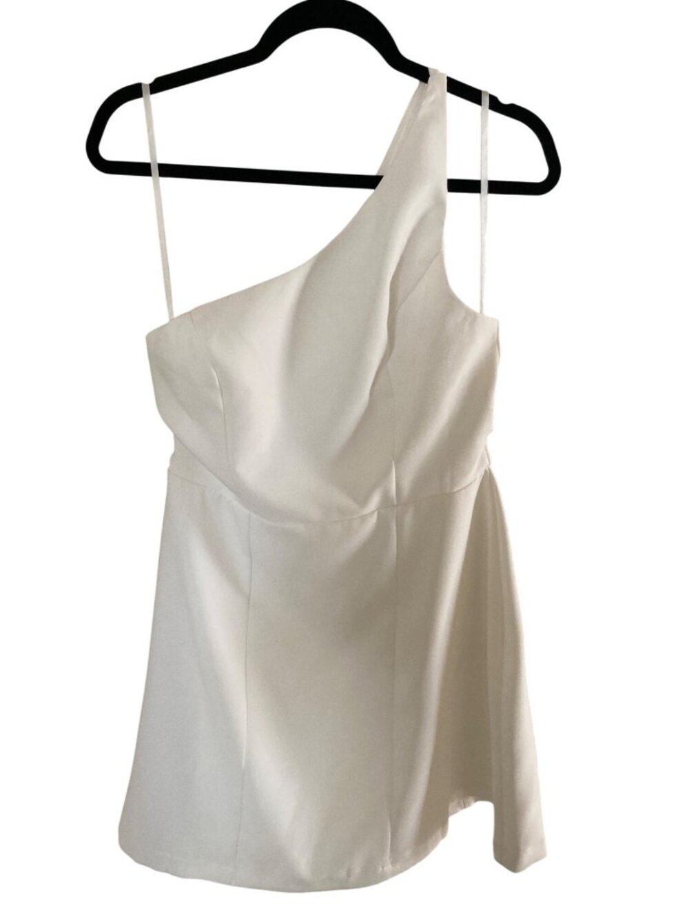 Saints and Secrets White One Shoulder Mini Dress  NWT Large